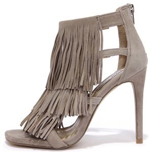 Steve Madden suede fringed stiletto heel UNEVEN